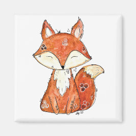 Cute Whimsical Fox Magneet