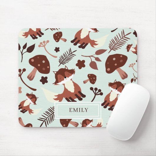 Cute Whimsical Fox Muismat (Met muis)