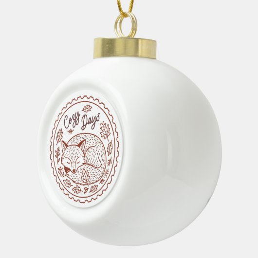 Cute Whimsical Fox Snowflake Framed Ornament (Rechts)