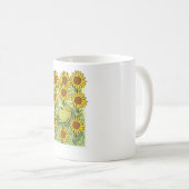 Cute Whimsical Frog And Sunflowers Illustration Koffiemok (Voorkant rechts)