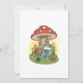 Cute Whimsical Frog Knitting Illustration Kaart (Voorkant)