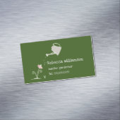 Cute Whimsical Gardening Services & QR Code Magnetisch Visitekaartje (Voorbeeld)