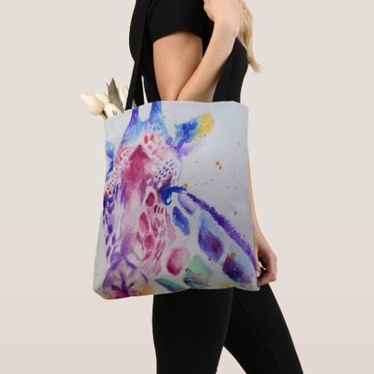 Cute Whimsical-Giraffe, Grocery Canvas tas (Dichtbij)