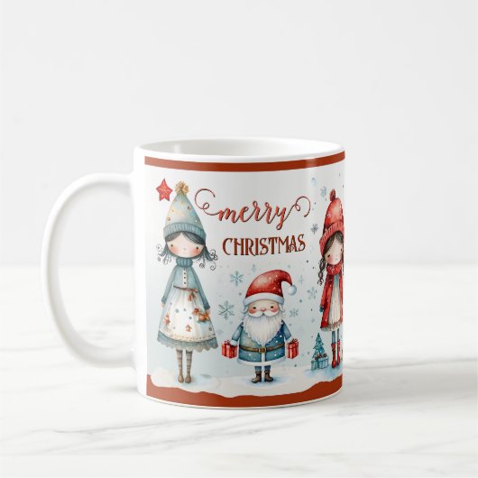 Cute Whimsical Girly Christmas Koffiemok (Links)