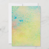 Cute Whimsical Green Turquoise Dragonfly Birthday Kaart (Achterkant)