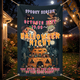 Cute Whimsical Halloween Night Outdoor Spandoek