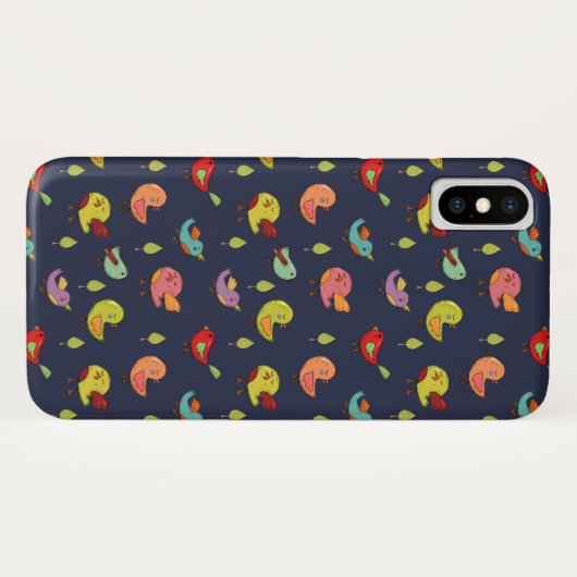 Cute Whimsical Hand Drawn Birds Pattern Case-Mate iPhone Case (Achterkant (horizontaal))
