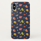 Cute Whimsical Hand Drawn Birds Pattern Case-Mate iPhone Case (Achterkant)