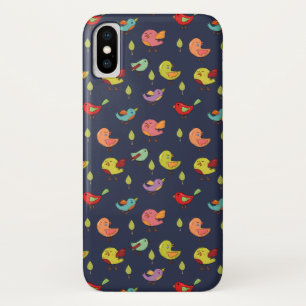 Cute Whimsical Hand Drawn Birds Pattern Case-Mate iPhone Case