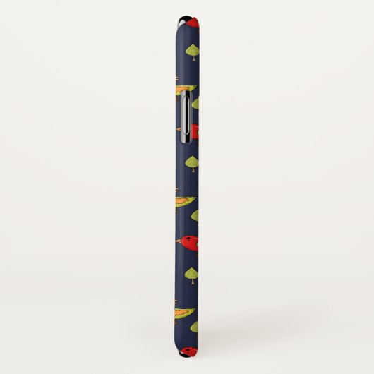 Cute Whimsical Hand Drawn Birds Pattern Case-Mate iPhone Case (Achterkant / rechts)