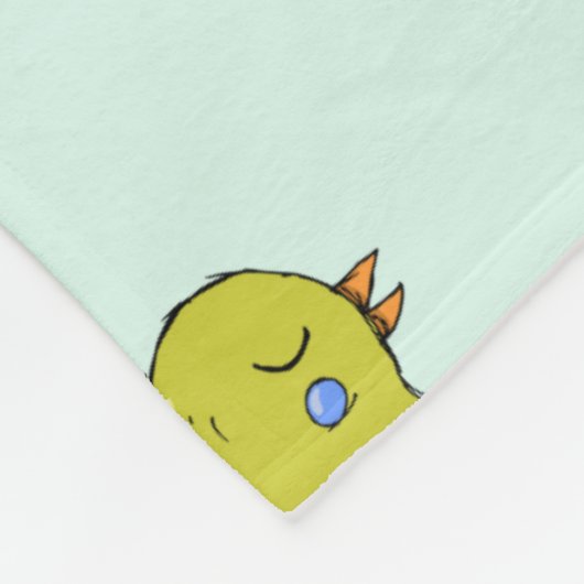 Cute Whimsical Hand Drawn Birds Pattern Fleece Deken (Hoek)