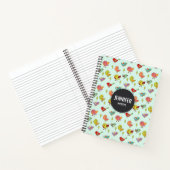 Cute Whimsical Hand Drawn Birds Pattern Notitieboek (Binnen)