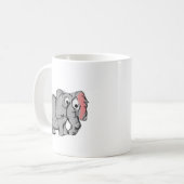 Cute Whimsical Hand-Drawn Elephant Illustration Koffiemok (Voorkant links)