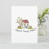 Cute Whimsical Hand-drawn Home Sweet Home Kaart (Staand voorkant)