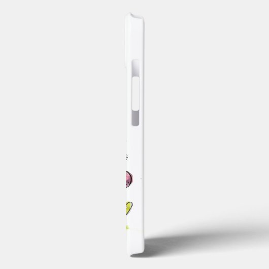 Cute Whimsical Happy Cat met gele bloem Case-Mate iPhone Case (Achterkant / Links)