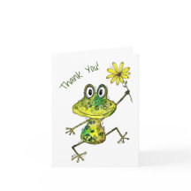 Cute Whimsical Happy Frog