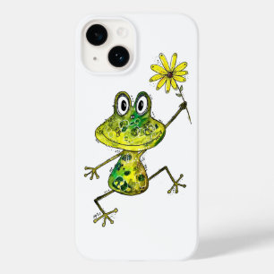 Cute Whimsical Happy Frog Case-Mate iPhone 14 Hoesje