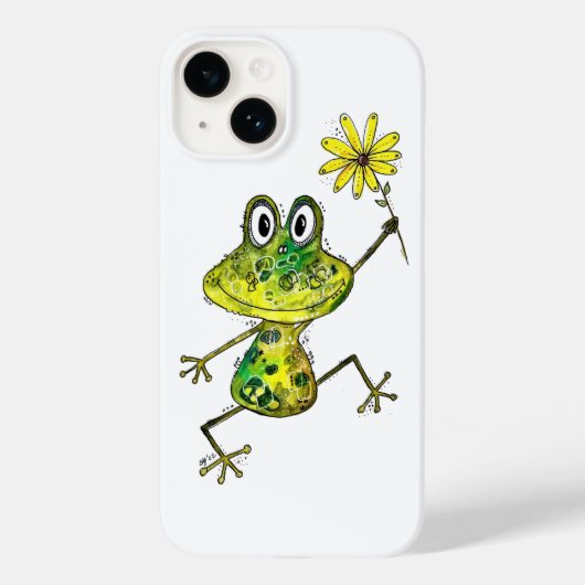Cute Whimsical Happy Frog Case-Mate iPhone Case (Achterkant)