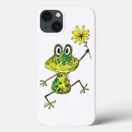 Cute Whimsical Happy Frog Case-Mate iPhone Case