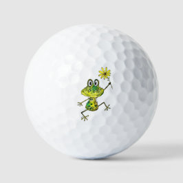 Cute Whimsical Happy Frog Golfballen
