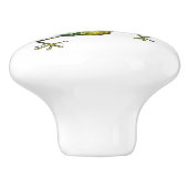 Cute Whimsical Happy Frog Keramische Knop (Zijkant)