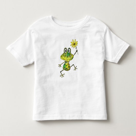 Cute Whimsical Happy Frog Kinder Shirts (Voorkant)