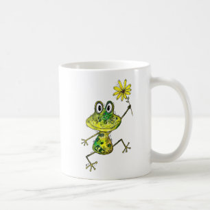 Cute Whimsical Happy Frog Koffiemok