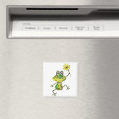 Cute Whimsical Happy Frog Magneet (Insitu (Vaatwasser))