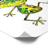 Cute Whimsical Happy Frog Poster (Hoek)