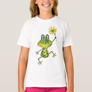 Cute Whimsical Happy Frog T-shirt