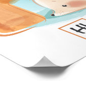  Cute Whimsical Hedégel Alphabet Poster (Hoek)