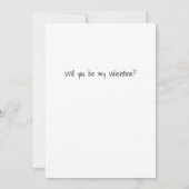 Cute Whimsical Hippo Valentine's Day Flat Kaart (Achterkant)