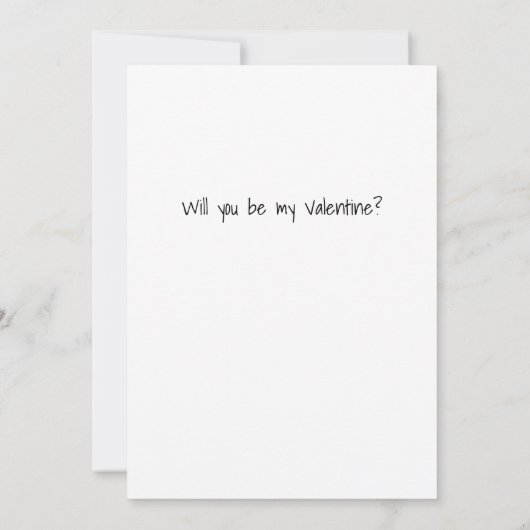 Cute Whimsical Hippo Valentine's Day Flat Kaart (Achterkant)