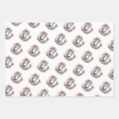 Cute Whimsical Horse Pony Floral Waterverf Inpakpapier Vel (Voorkant)