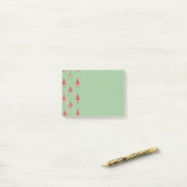Cute Whimsical-kerstboompatroon Post-it® Notes (Op bureau)