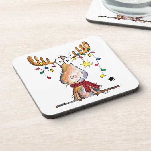 Cute Whimsical-kerstmis Bier Onderzetter (Linkerzijde)