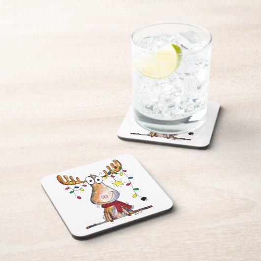 Cute Whimsical-kerstmis Bier Onderzetter (Rechterzijde)
