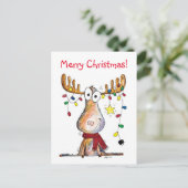 Cute Whimsical-kerstmis Briefkaart (Staand voorkant)