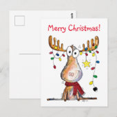 Cute Whimsical-kerstmis Briefkaart (Voorkant / Achterkant)