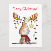 Cute Whimsical-kerstmis Briefkaart (Voorkant)