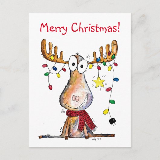 Cute Whimsical-kerstmis Briefkaart (Voorkant)