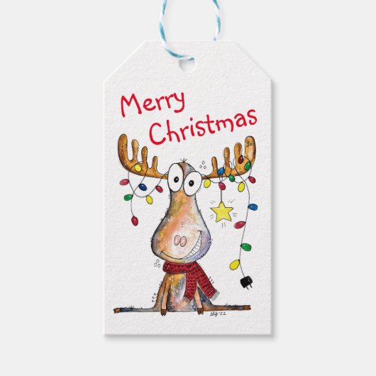 Cute Whimsical-kerstmis Cadeaulabel (Voorkant)