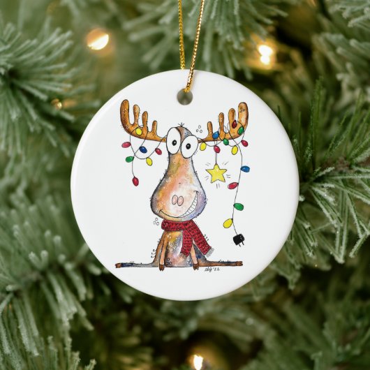 Cute Whimsical-kerstmis Keramisch Ornament (Boom)