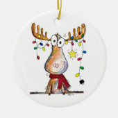 Cute Whimsical-kerstmis Keramisch Ornament (Voorkant)