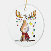 Cute Whimsical-kerstmis Keramisch Ornament (Links)