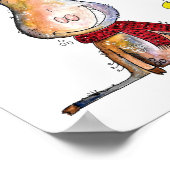 Cute Whimsical-kerstmis Poster (Hoek)