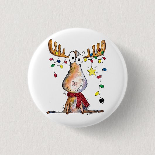 Cute Whimsical-kerstmis Ronde Button 3,2 Cm (Voorkant)