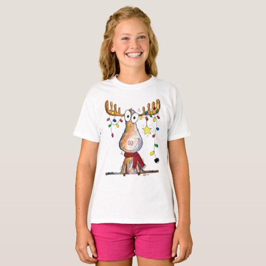 Cute Whimsical-kerstmis T-shirt (Voorkant volledig)