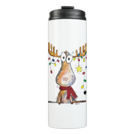 Cute Whimsical-kerstmis Thermosbeker