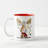 Cute Whimsical-kerstmis Tweekleurige Koffiemok (Links)